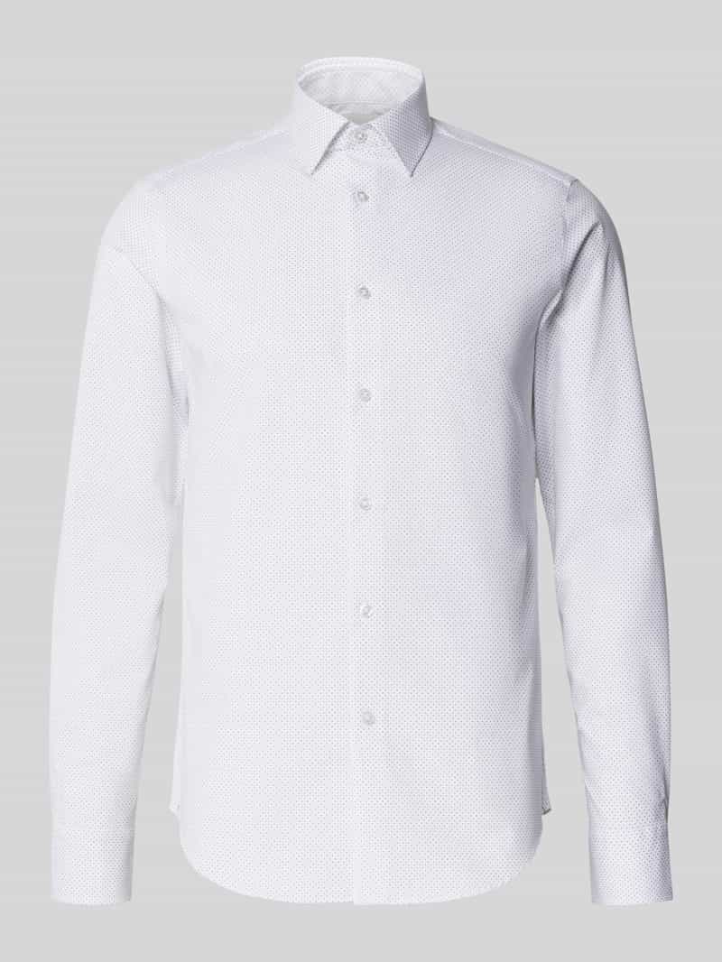 Koszula biznesowa o kroju slim fit z kołnierzykiem typu kent