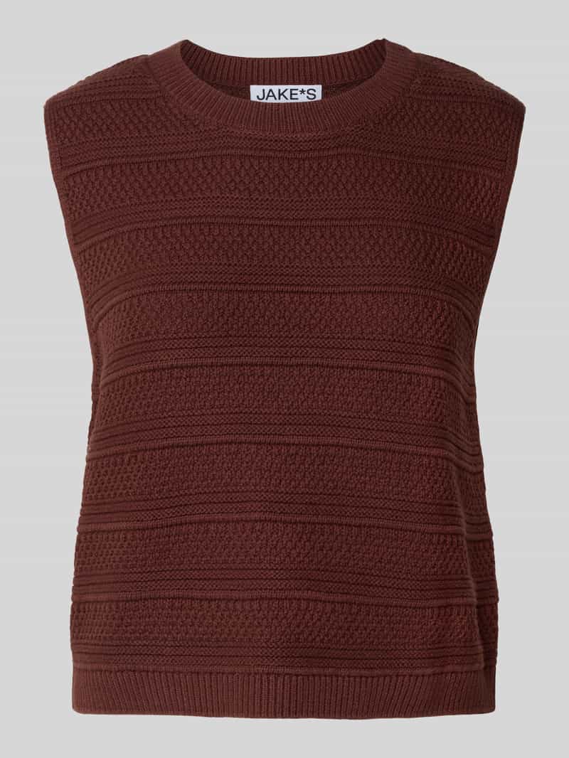 Top z dzianiny z fakturowanym wzorem