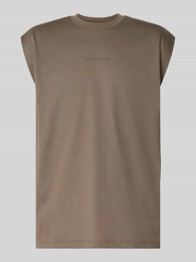 Top z nadrukiem z logo model ‘Boxy’