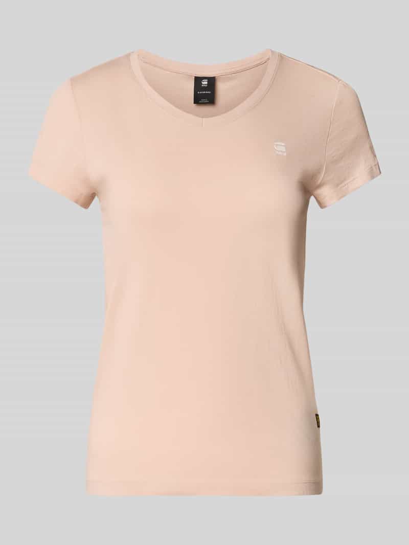 T-shirt o kroju slim fit z wyhaftowanym logo model ‘Eyben’