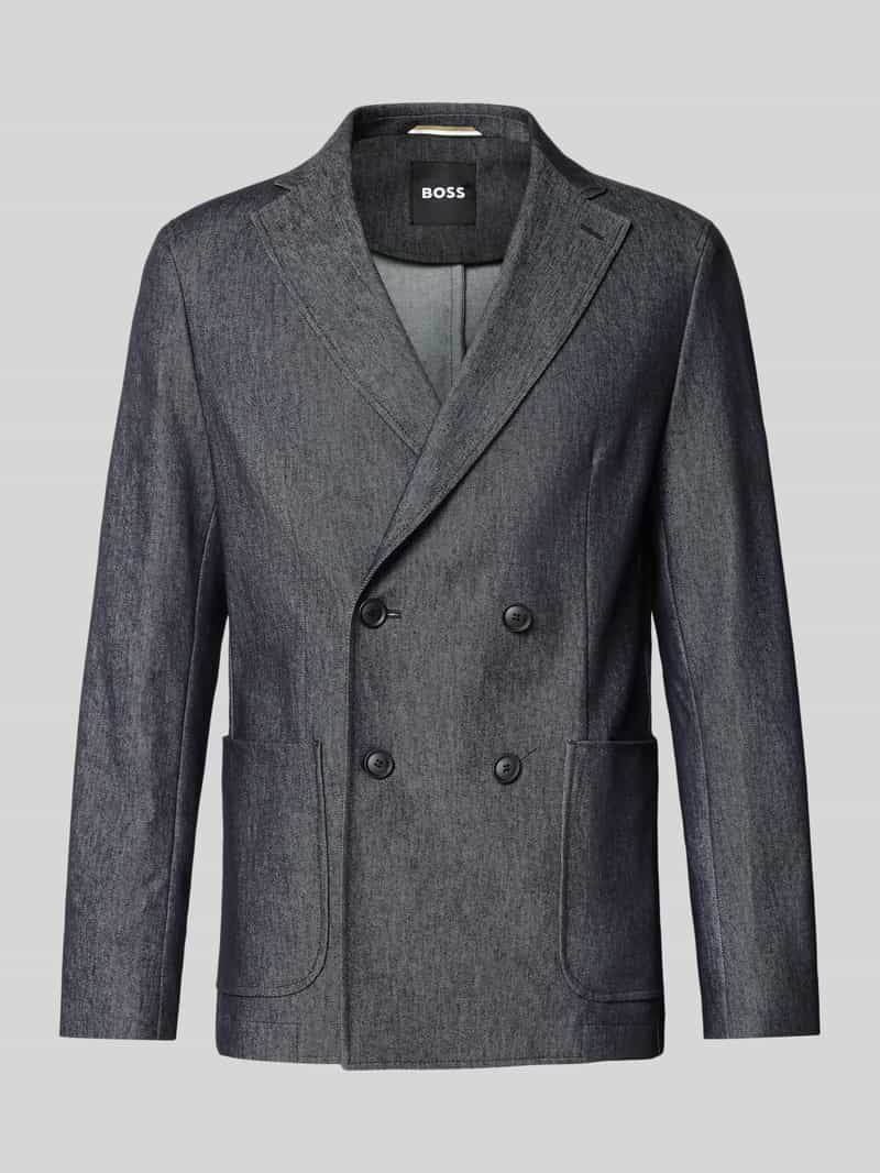 Marynarka na dwa guziki o kroju slim fit z mieszanki bawełny model ‘HANRY’