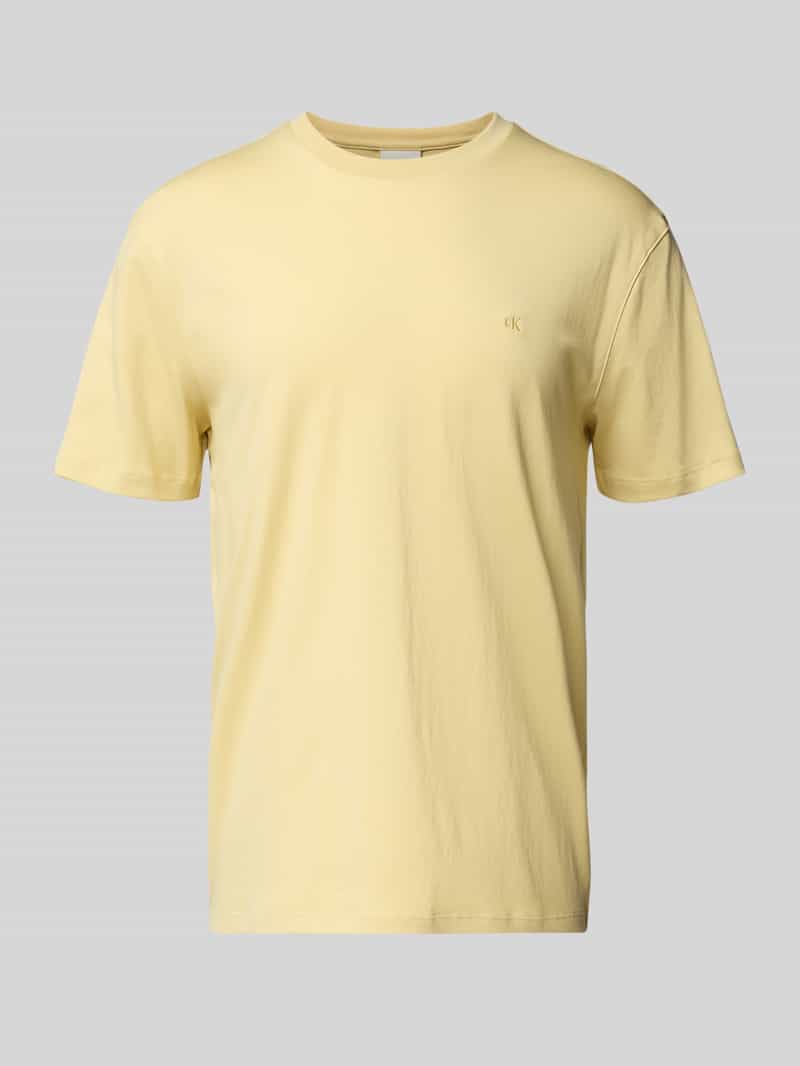 T-shirt z wyhaftowanym logo model ‘SUPIMA’