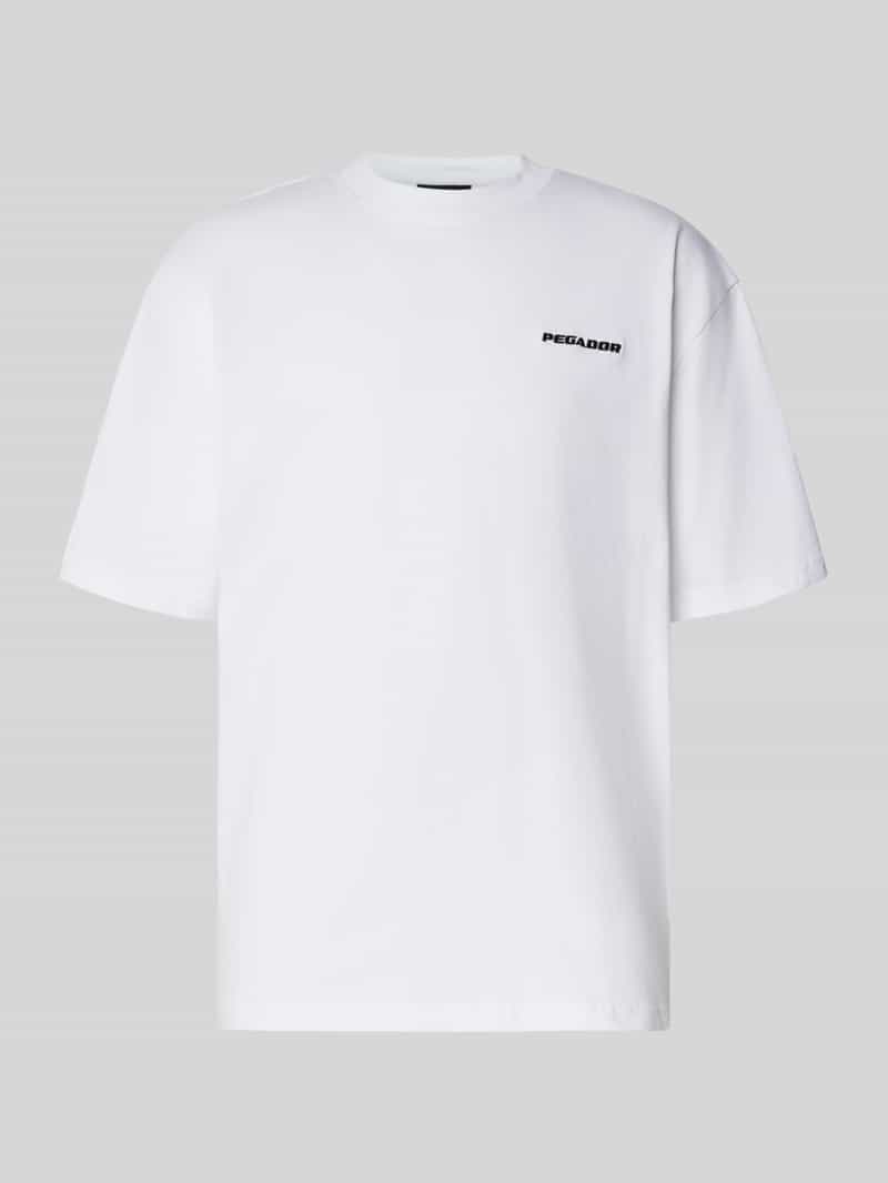 T-shirt o kroju oversized z wyhaftowanym logo