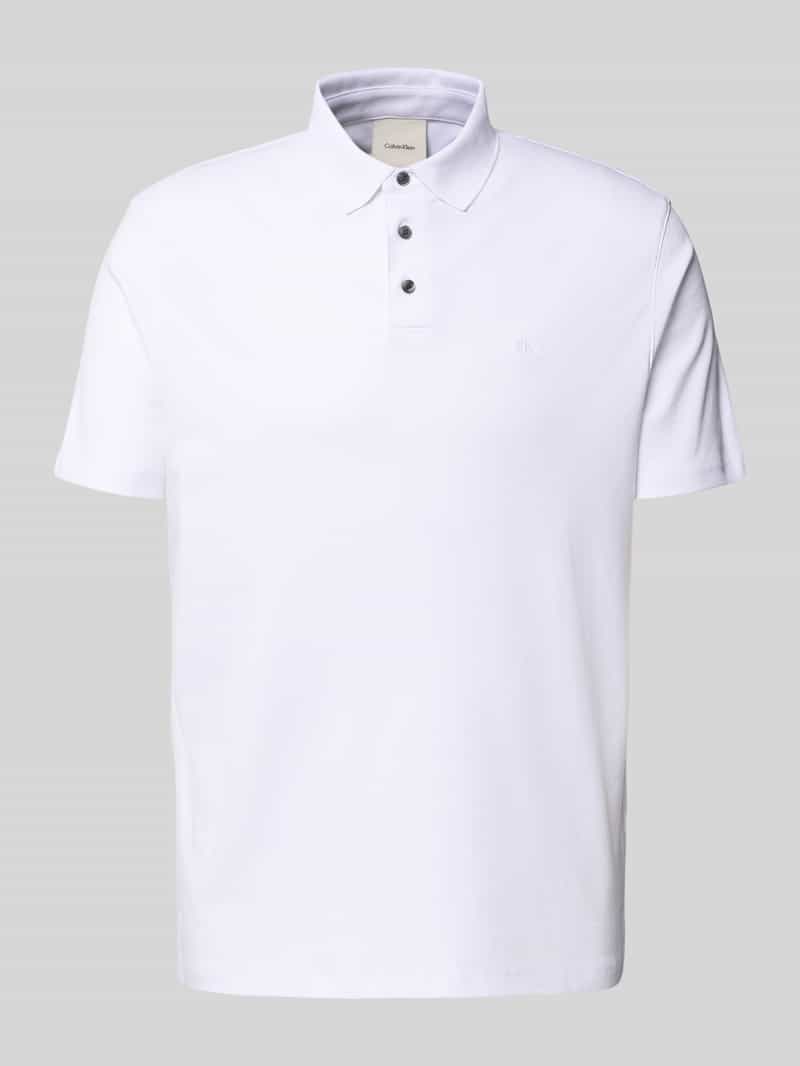 Koszulka polo o kroju relaxed fit z wyhaftowanym logo model ‘SUPIMA’