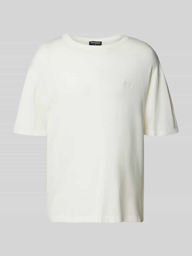 T-shirt o kroju oversized z wyhaftowanym logo model ‘Casan’