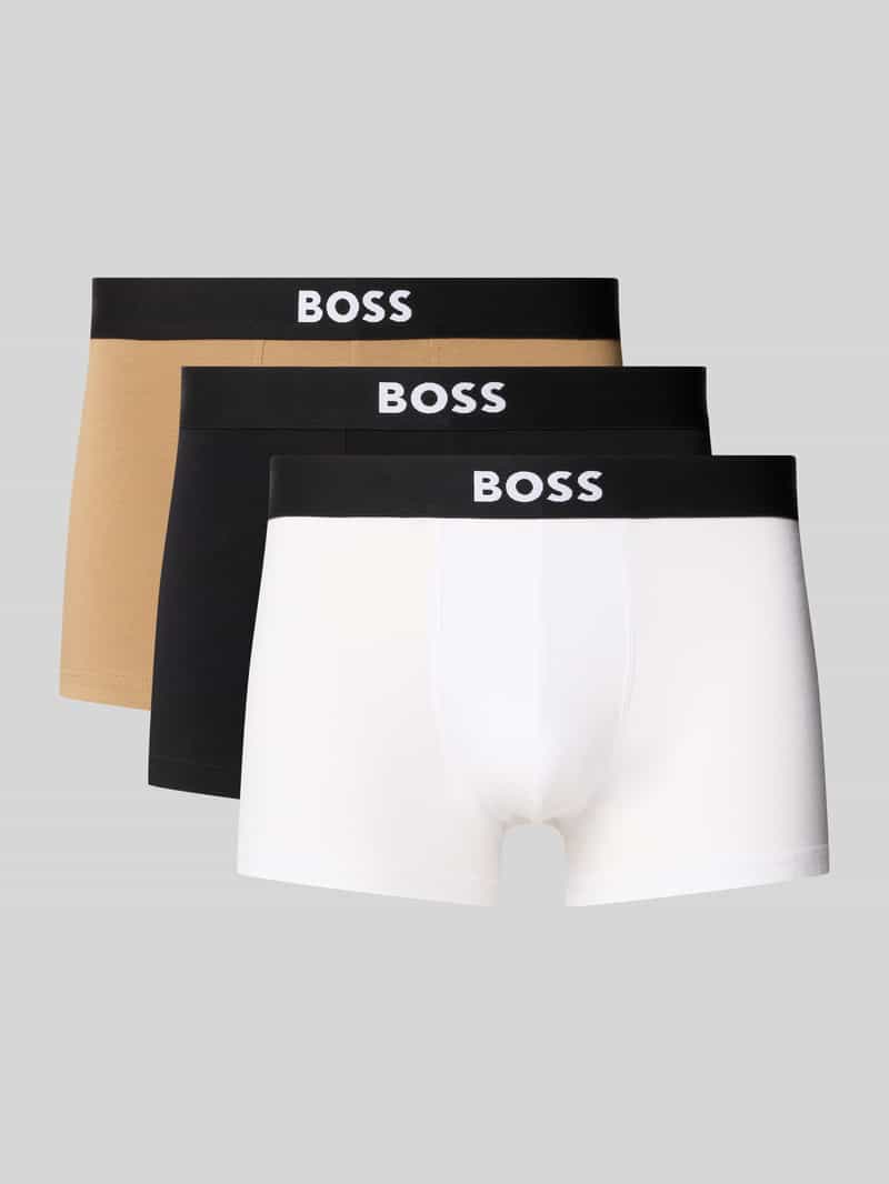 Obcisłe bokserki o kroju regular fit z mieszanki bawełny i elastanu w zestawie 3 szt.