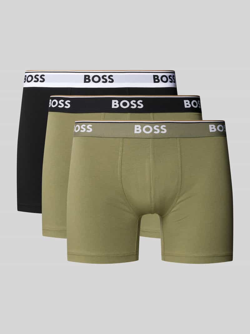 Obcisłe bokserki o kroju regular fit z mieszanki bawełny i elastanu w zestawie 3 szt.