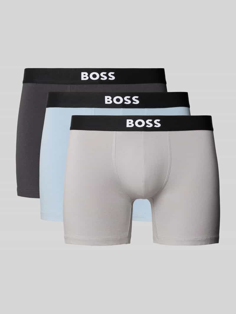Obcisłe bokserki o kroju regular fit z mieszanki bawełny i elastanu w zestawie 3 szt.