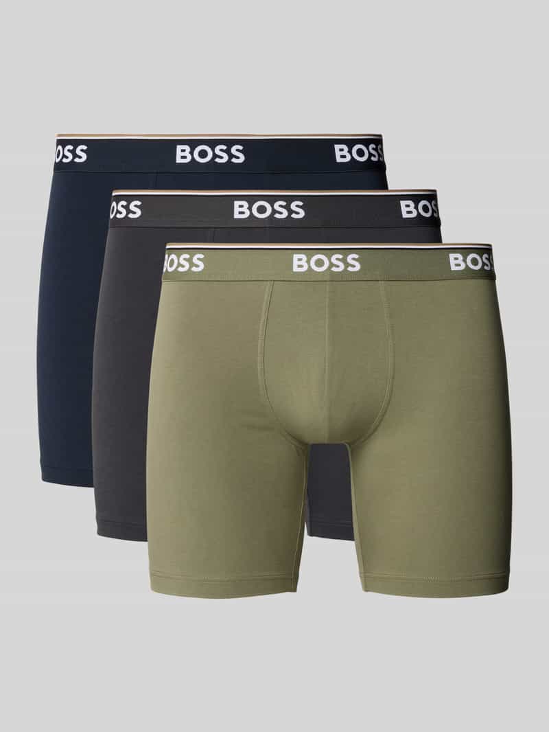 Obcisłe bokserki o kroju regular fit z mieszanki bawełny i elastanu w zestawie 3 szt.