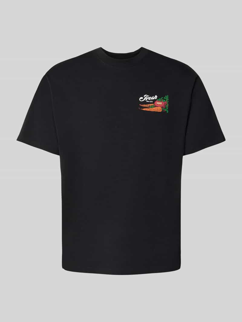 T-shirt z nadrukiem z motywem, logo i napisem