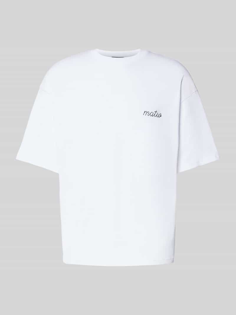 T-shirt z wyhaftowanym logo