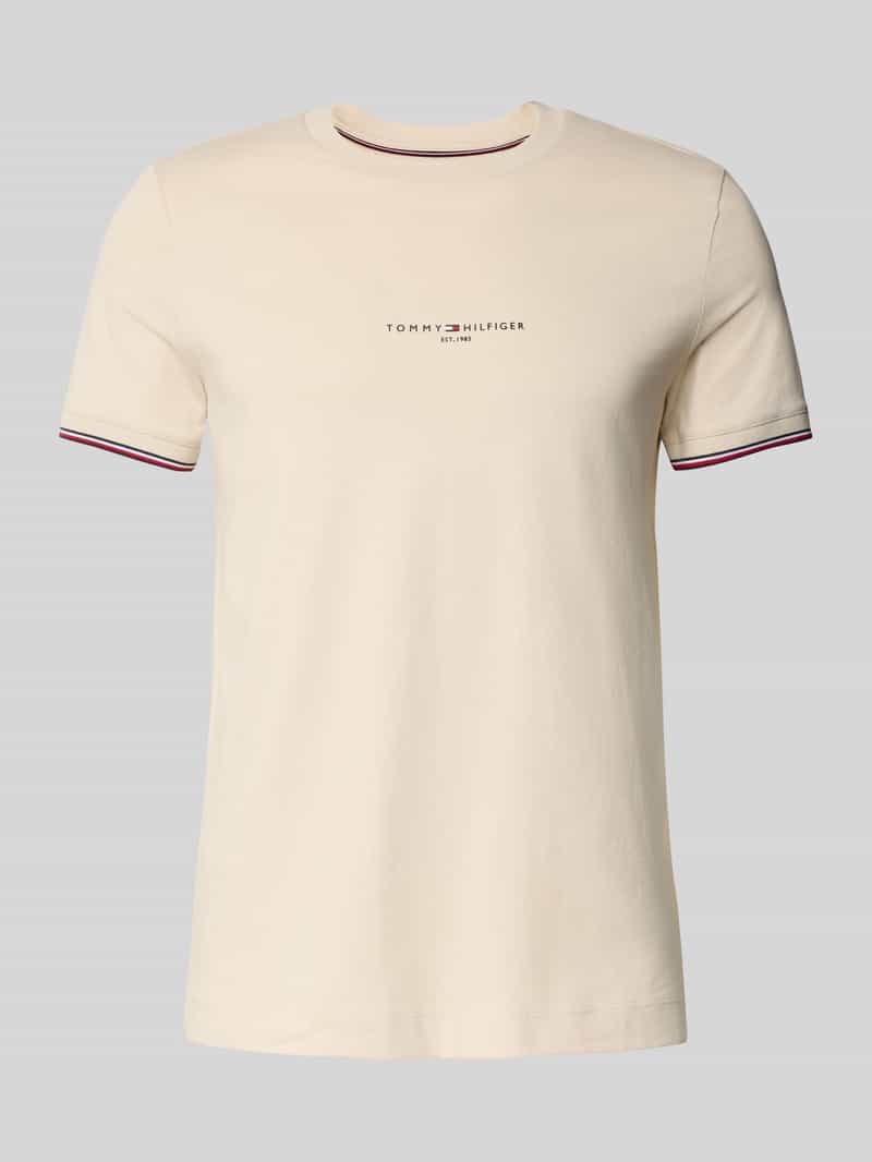 T-shirt o kroju Slim Fit z czystej bawełny