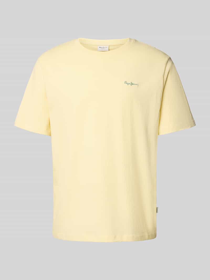 T-shirt o kroju regular fit z czystej bawełny