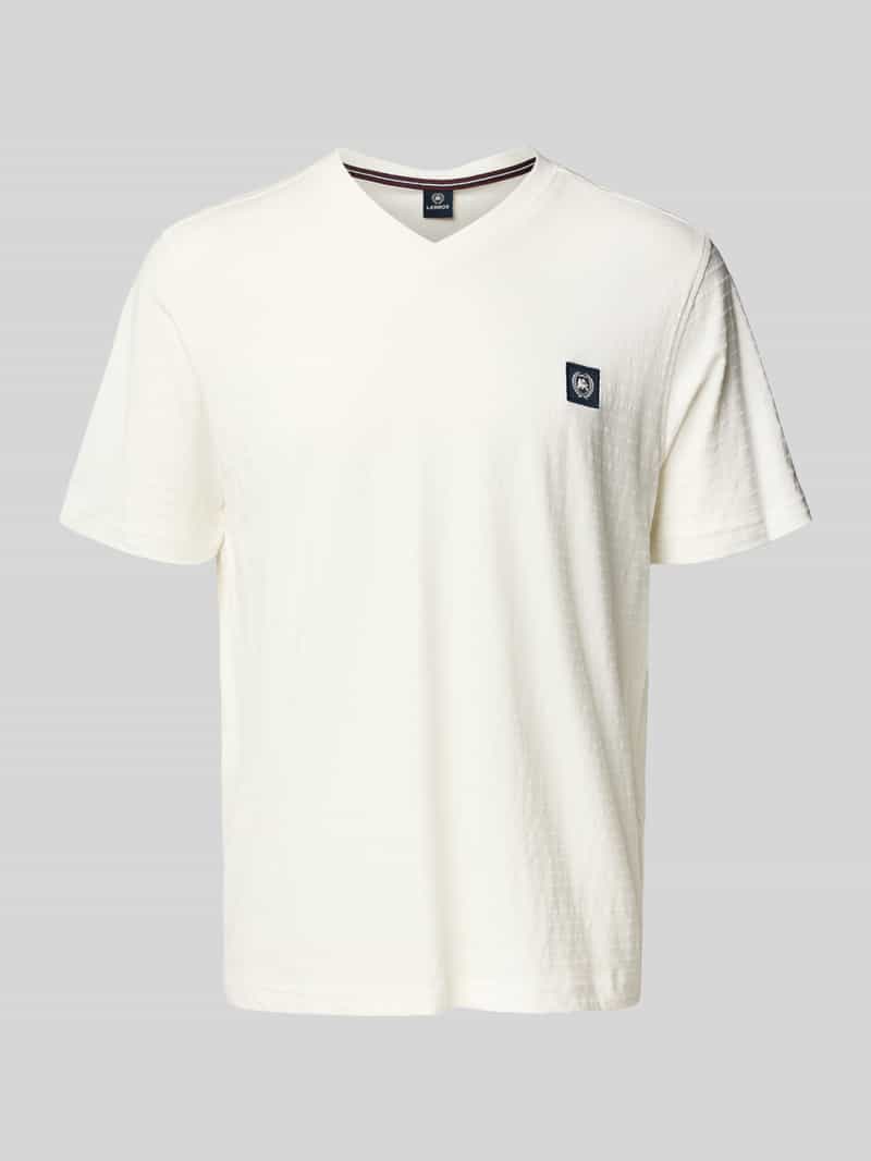 T-shirt z dekoltem w serek