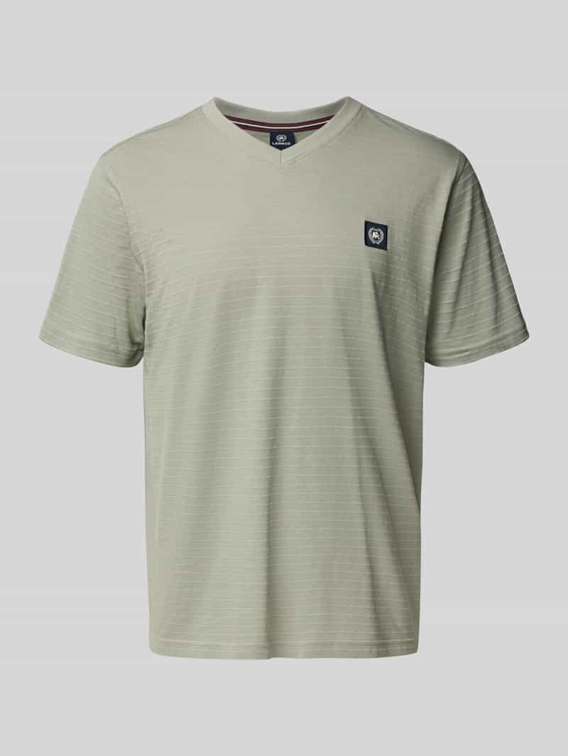 T-shirt z dekoltem w serek