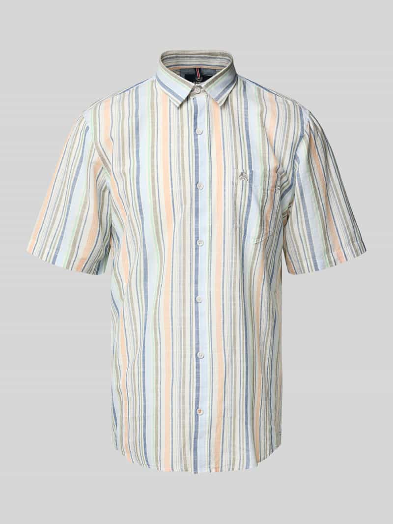 Koszula casualowa o kroju slim fit z kołnierzykiem typu kent