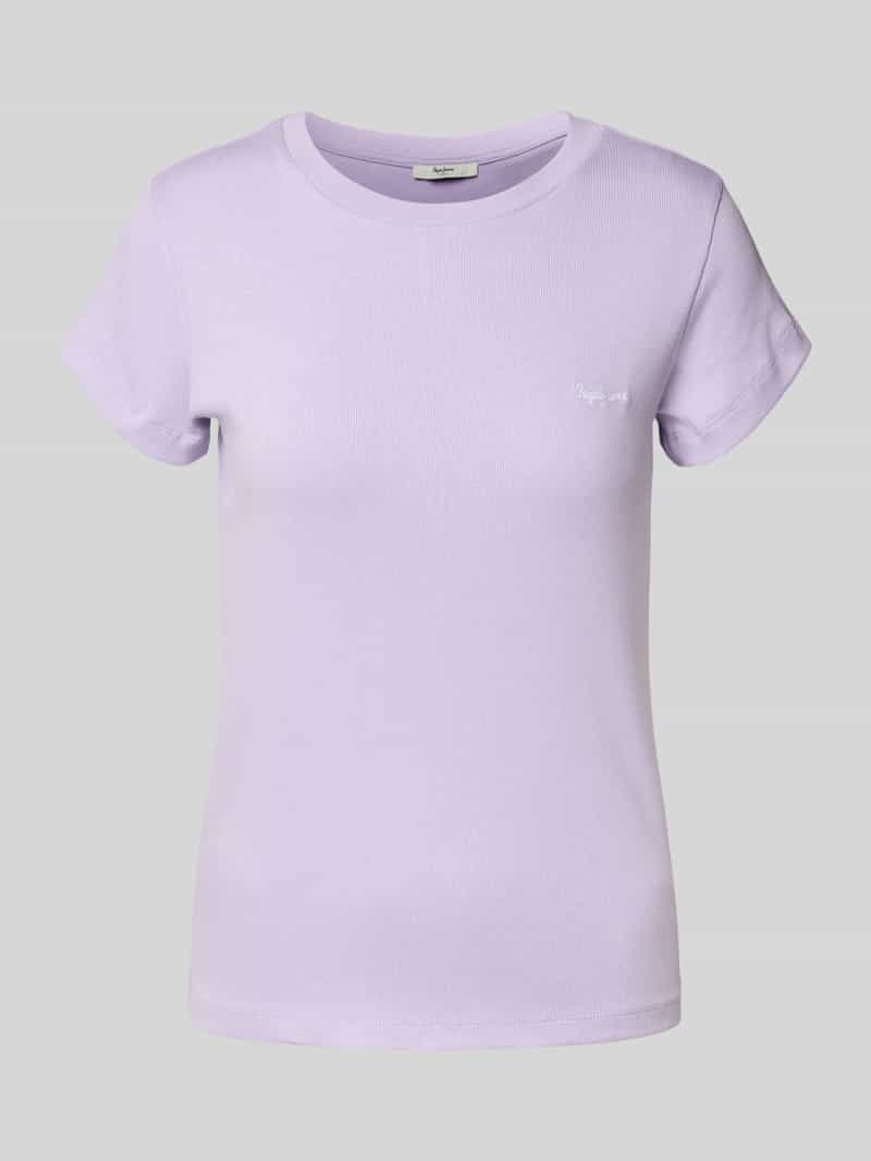 T-shirt o kroju regular fit z mieszanki bawełny i elastanu