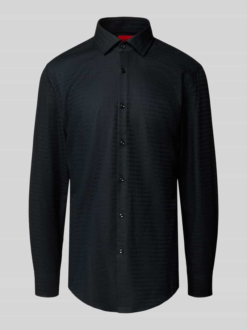 Koszula biznesowa o kroju slim fit z listwą guzikową model ‘Kenno’