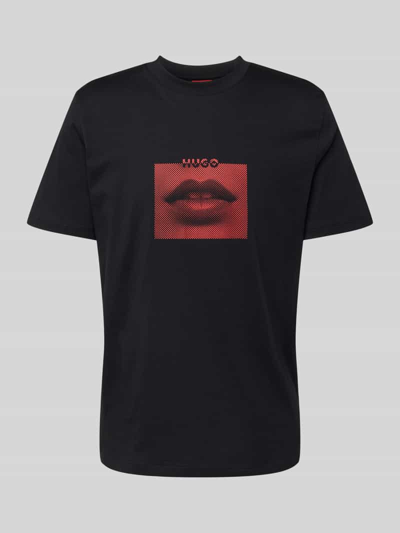T-shirt z nadrukiem z logo model ‘Deterni’