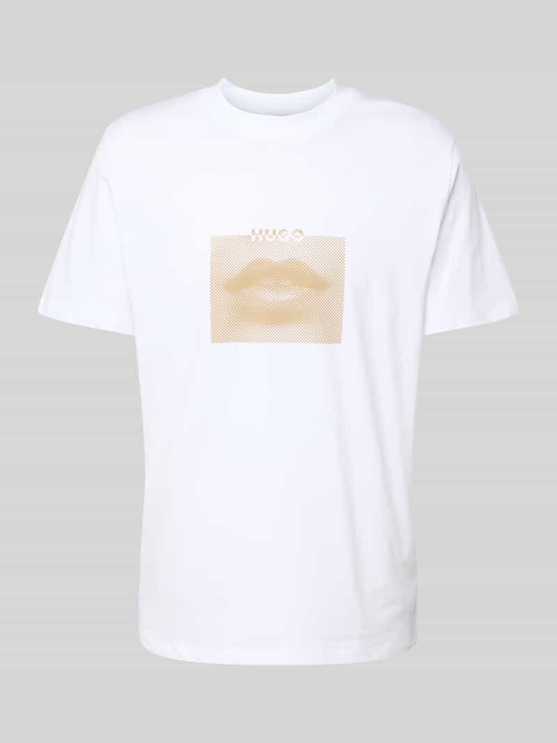 T-shirt z nadrukiem z logo model ‘Deterni’