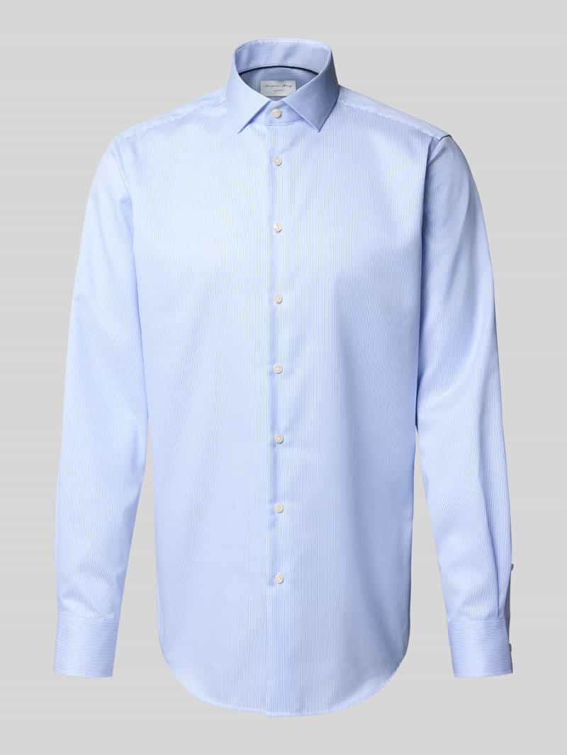 Koszula biznesowa o kroju regular fit z czystej bawełny z kołnierzykiem typu kent