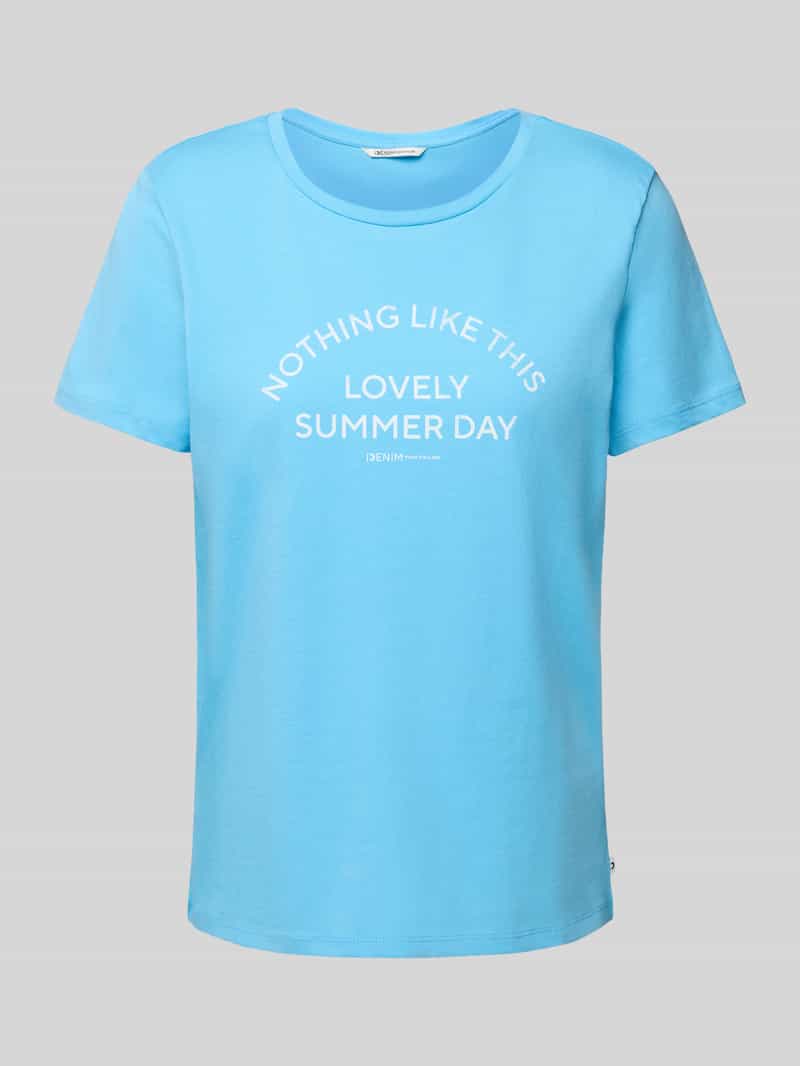 T-shirt o kroju regular fit z czystej bawełny