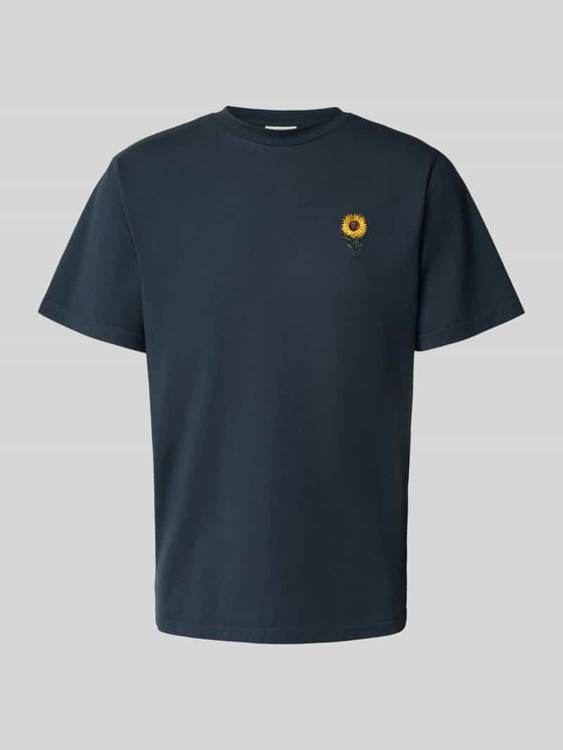 T-shirt z wyhaftowanym motywem model ‘TOURNESOL’