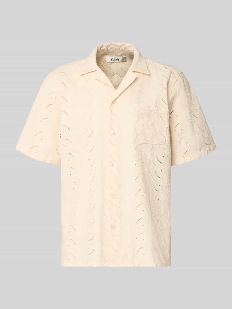 Koszula casualowa o kroju relaxed fit z haftem angielskim model ‘LEO PAISLEY’