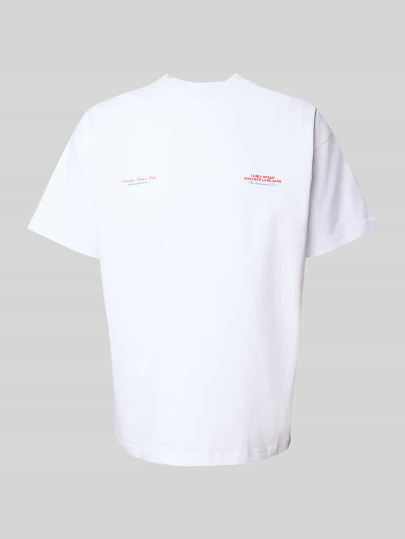 T-shirt o kroju oversized z nadrukiem z napisem i logo