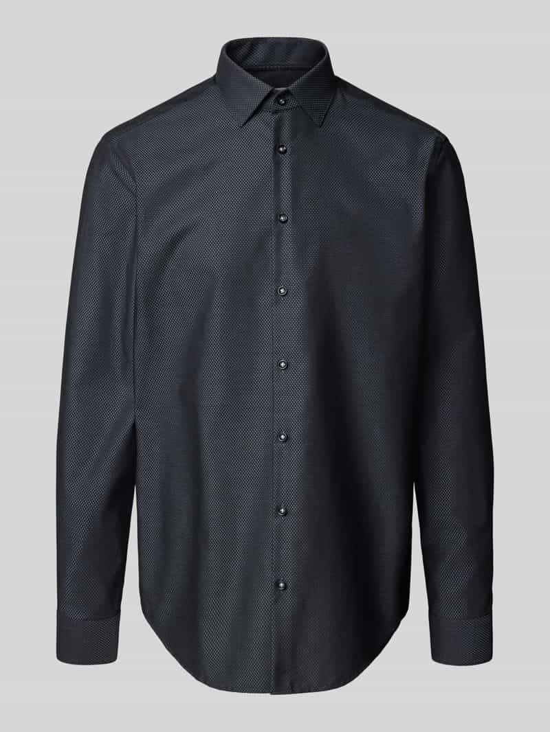 Koszula biznesowa o kroju regular fit z kołnierzykiem typu kent