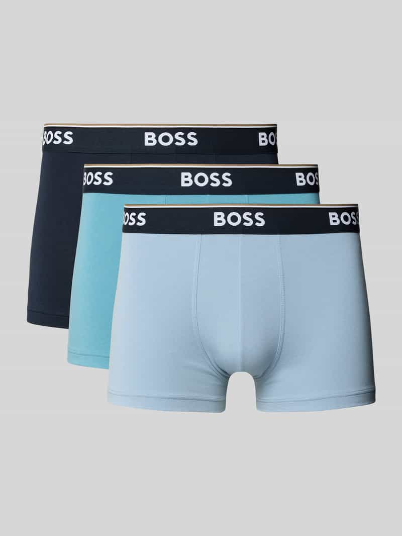 Obcisłe bokserki o kroju regular fit z mieszanki bawełny i elastanu w zestawie 3 szt.