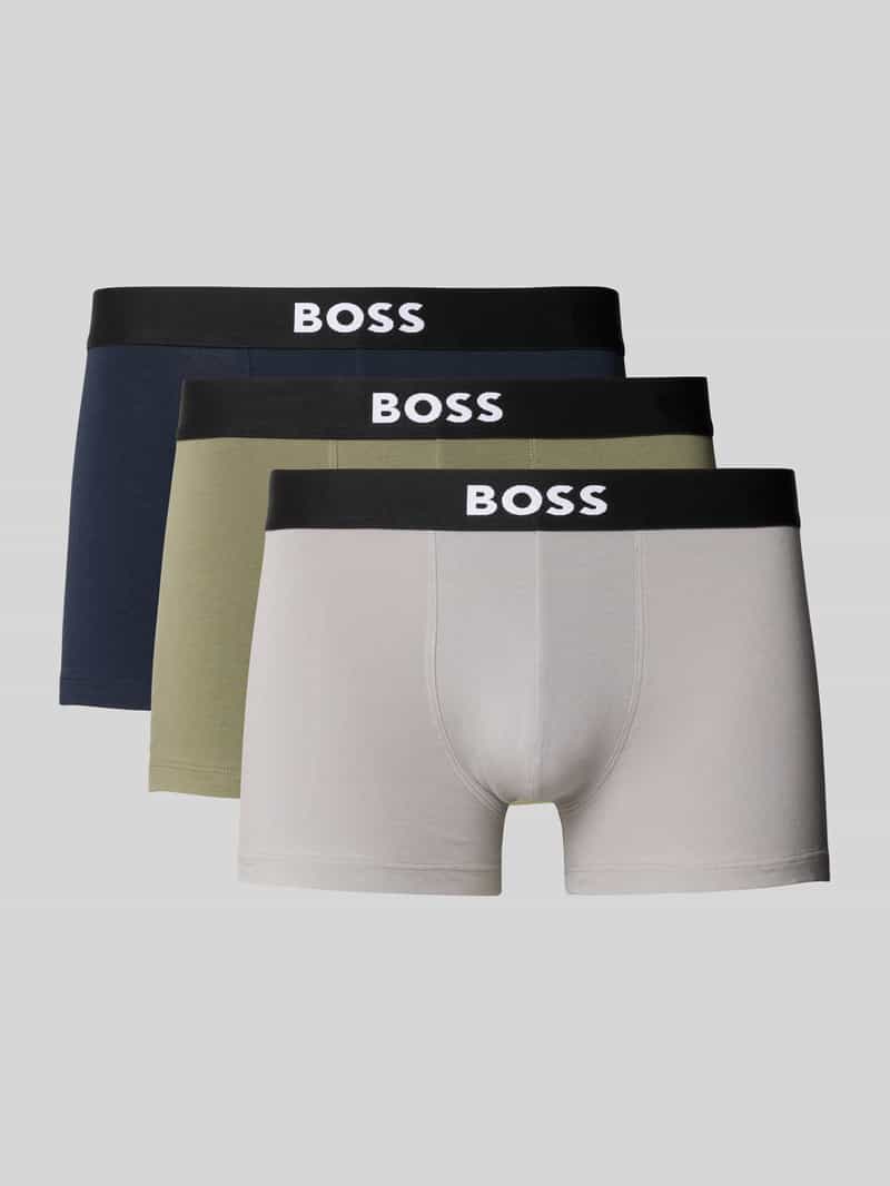 Obcisłe bokserki o kroju regular fit z mieszanki bawełny i elastanu w zestawie 3 szt.