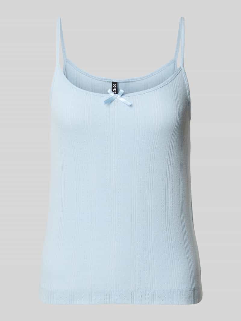 Top na ramiączkach o kroju slim fit z czystej bawełny model ‘MARIE’