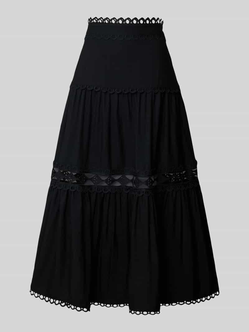Spódnica midi z mieszanki wiskozy model ‘ASLEAH’