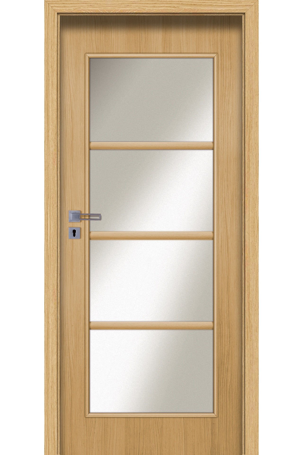 Pol-Skone Dzwi Wewnętrzne Z Szybą Inter-Amber As4 Dąb Miodowy