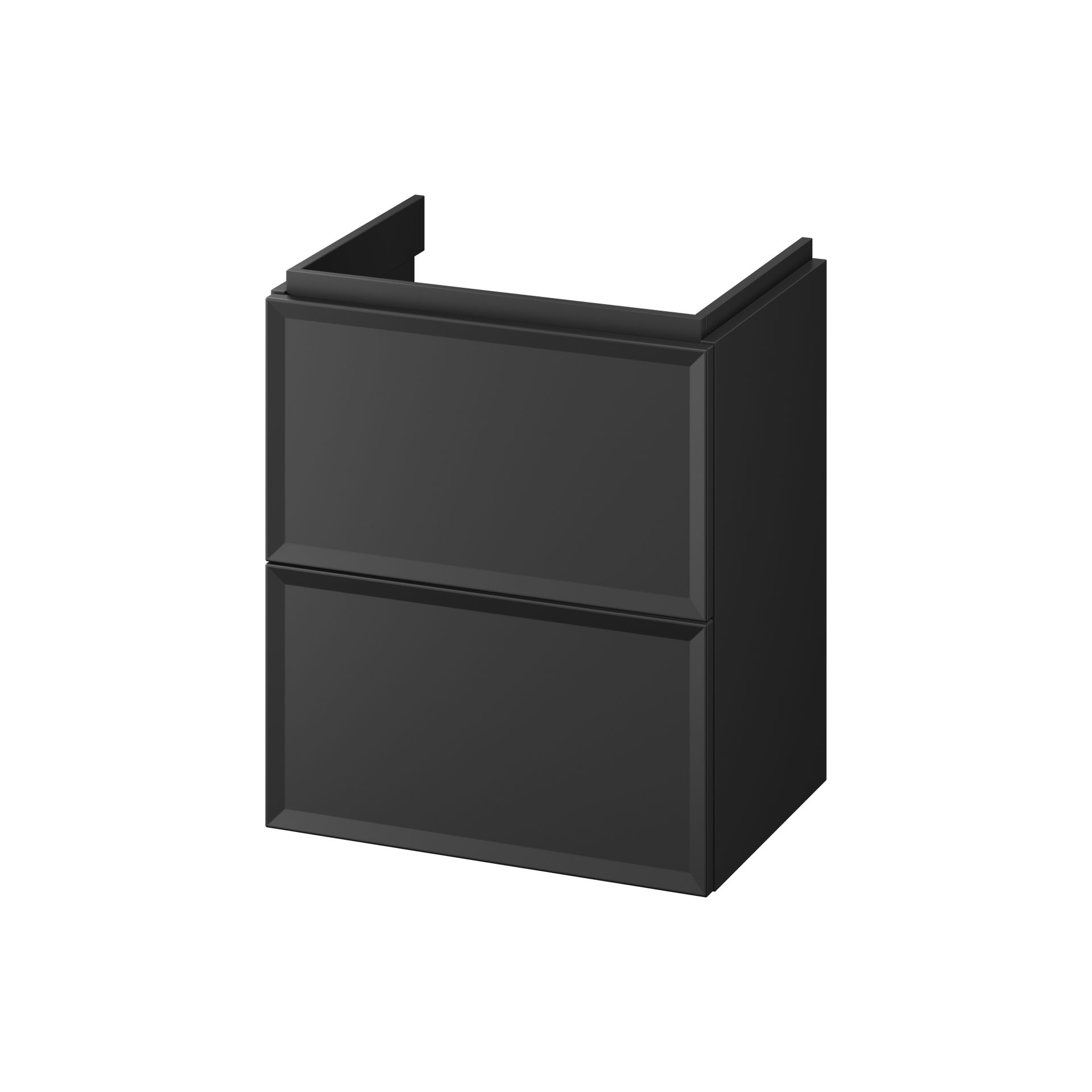 Szafka łazienkowa pod umywalkę Cersanit Millos Slim 50 cm czarny mat S1021-006