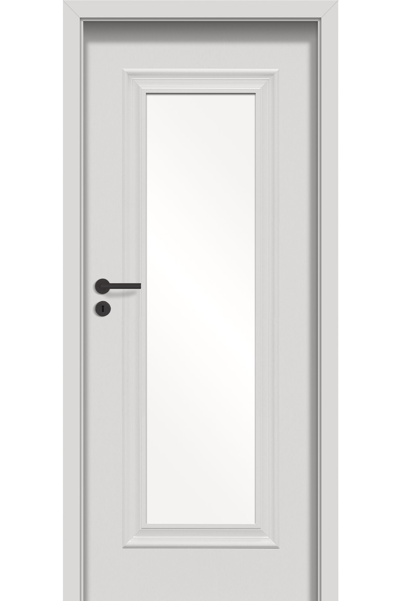 Pol-Skone Dzwi Wewnętrzne Z Szybą Inverno 0Sd Szary