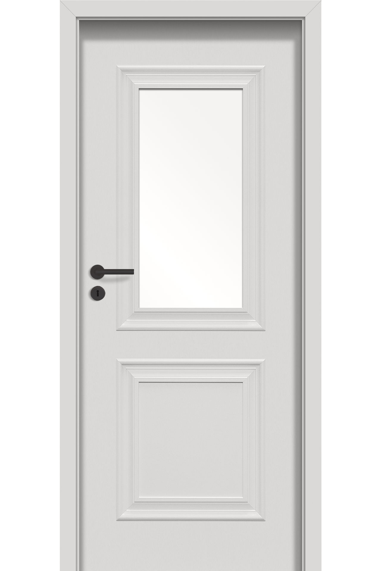 Pol-Skone Dzwi Wewnętrzne Z Szybą Inverno 01Sd Szary