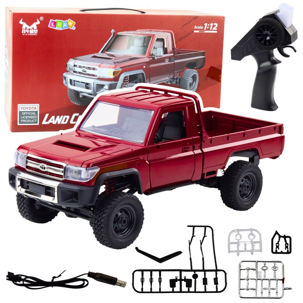 Samochód Terenowy MN82 Zdalnie Sterowany RC Napęd 4x4 Czerwony 1:12 LEAN Toys