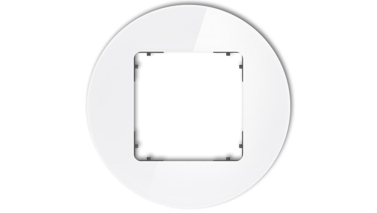 Icon ramka uniwersalna pojedyncza okrä…gĺ‚a - efekt szkĺ‚a (ramka: biaĺ‚a spăłd: grafitowy mat) 0-28-irso-1