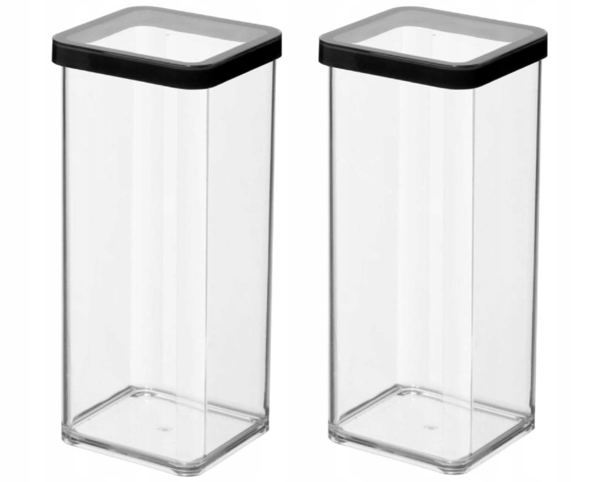 ROTHO ZESTAW 2 POJEMNIKÓW NA ŻYWNOŚĆ ARTYKUŁY SYPKIE 1,5L CZARNY LOFT