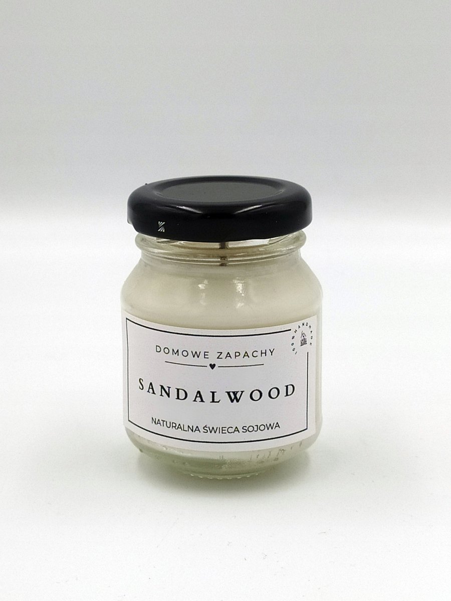 Naturalna Świece Sojowa DRZEWO SANDAŁOWE 80 ML