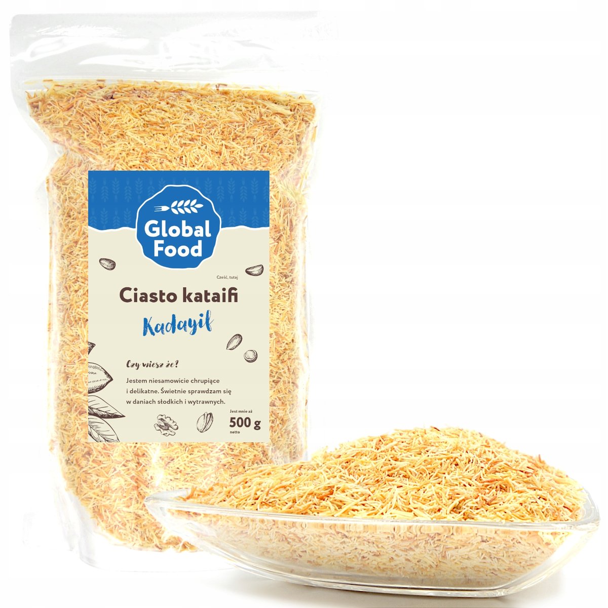 CIASTO KADAYIF KADAIF KATAIFI 500g (0,5 kg) do CZEKOLADY DUBAJSKIEJ