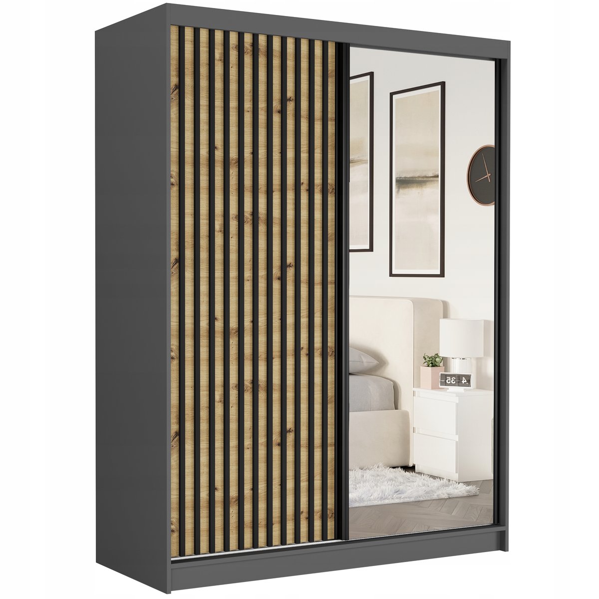 Szafa przesuwna Rivano VII 150 cm z lustrem