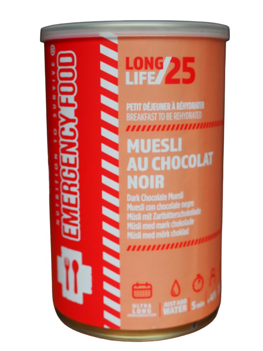 Potrawa Emergency Food® by Nutridry Musli z mlekiem i gorzką czekoladą (4 porcje)