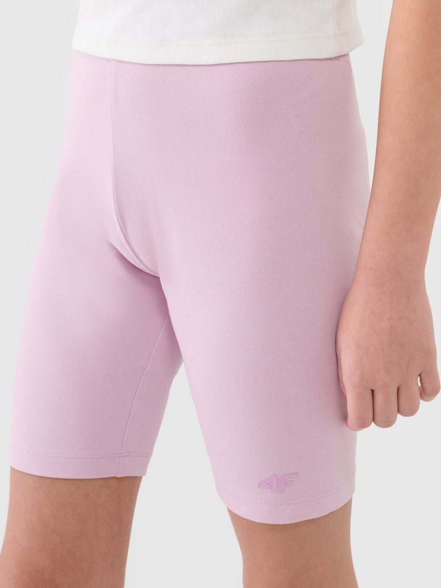 4F Legginsy kolarki dzianinowe dziewczęce 4FJWSS25TSTIF014-56S Różowy Roz. 122