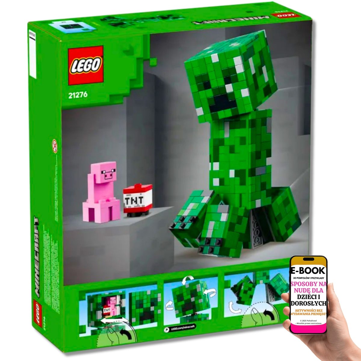 ZBUDUJ CREEPERA Z KLOCKÓW LEGO® MINECRAFT CREEPER (21276) LEGO PREZENT DLA DZIECKA CHŁOPCA + EBOOK-3