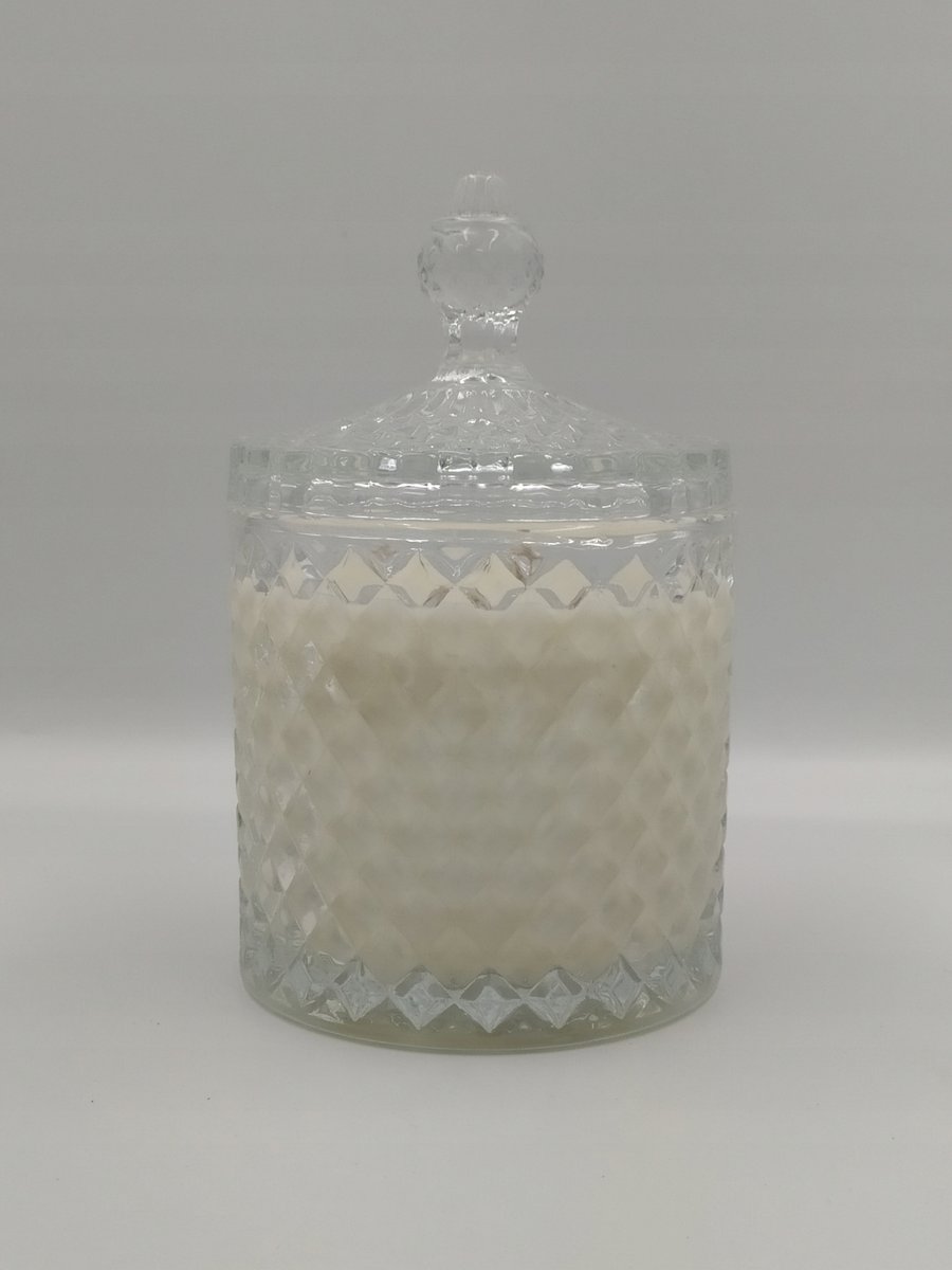 Luksusowa Świeca Sojowa w Kryształowym Szkle - 600 ml