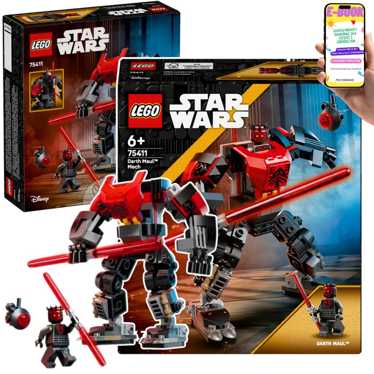 LEGO Star Wars™ Mech Dartha Maula (75311) Ruchomy Robot z mieczem świetlnym + minifigurka Akcja z Wojen Klonów dla Dzieci 6+ EBOOK