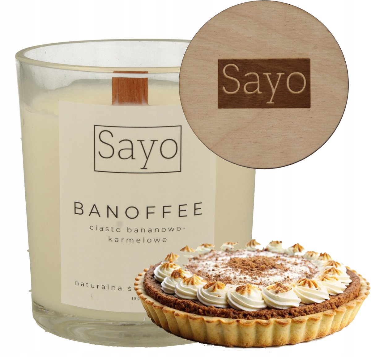 BANOFFEE BANAN TOFFEE SOJOWA ŚWIECA PREZENT ŚWIECZKA ZAPACHOWA 430G